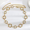 Alloy Ring Link Chain Waist Belly Chains for Women FS-WGE04C8-04-2