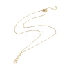 Brass Micro Pave Clear Cubic Zirconia Pendant Necklaces NJEW-L146-28A-G-2