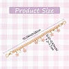 Alloy Enamel Flower with ABS Plastic Pearl Round Bead Charm Iron Chain Bag Decorative Chains HJEW-FS00054-01-2
