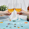 Ocean Theme PVC Wine Glass Charms AJEW-FG0003-98-3