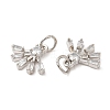 Rack Plating Brass Pave Clear Cubic Zirconia Sun Charms with Jump Ring KK-Z026-05P-2