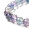 Natural Fluorite Beaded Stretch Bracelets BJEW-K233-01B-02-3