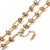 304 Stainless Steel Kont Link Chain Necklace for Men Women NJEW-P269-02G-3