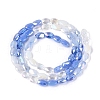 Electroplate Imitation Jade & Opaque & Transparent Glass Beads Strands EGLA-Q135-4x6MM-01B-3