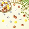60Pcs 6 Styles Sport Opaque Resin Cabochons RESI-CJ0004-95-5