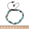Natural Turquoise & Non-magnetic Synthetic Hematite Beaded Braided Bead Bracelets for Men Women BJEW-Z148-08P-02-3