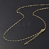 Brass Link Chain Necklaces for Women LS-NJEW-D302-35G-3