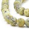 Natural Yellow Turquoise(Jasper) Beads Strands G-T106-298-2