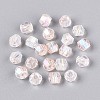 Transparent Spray Painted Glass Beads X1-EGLA-N018-4mm-08-2
