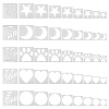 Square PET Plastic Drawing Painting Stencils Templates Sets DIY-WH0304-940-1