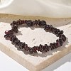 Chips Natural Garnet Beaded Stretch Bracelets X-BJEW-JB01826-09-1
