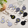 30Pcs 3 Colors Polyester Keychains KEYC-SP0001-62-4