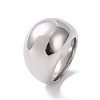 Non-Tarnish 304 Stainless Steel Chunky Dome Finger Ring for Men Women STAS-E168-09P-1