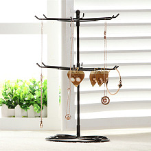 2-Tier Rotatable Iron Necklace Display Rack ODIS-K003-03EB