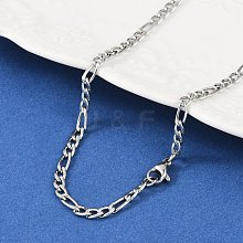 Non-Tarnish 304 Stainless Steel Figaro Chain Necklaces STAS-P101-71P