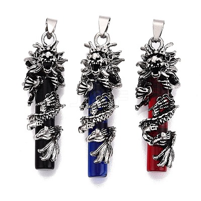 Alloy Glass Big Pendants GL-N004-02AS-1