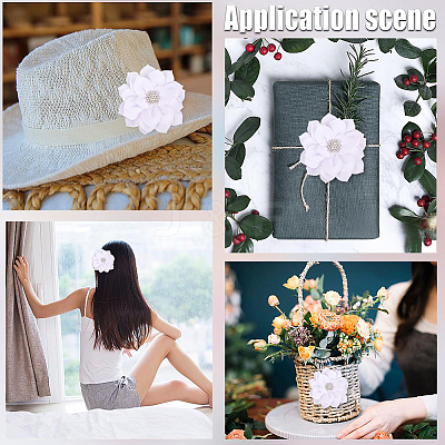 Polyester & Rhinestones Ornament Accessories DIY-WH20063-015D-1