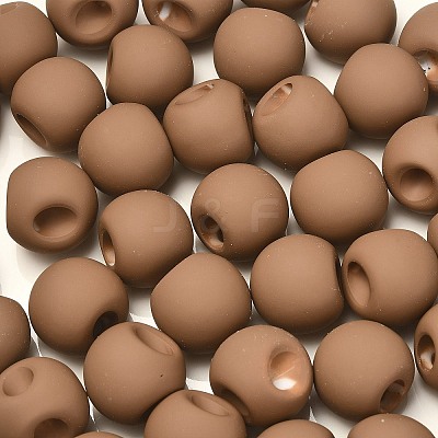 Rubberized Acrylic Beads OACR-G012-05G-1