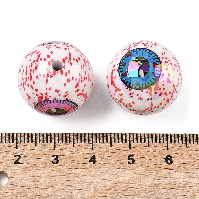 Printing & UV Plating Opaque Acrylic Beads OACR-Z035-07-1