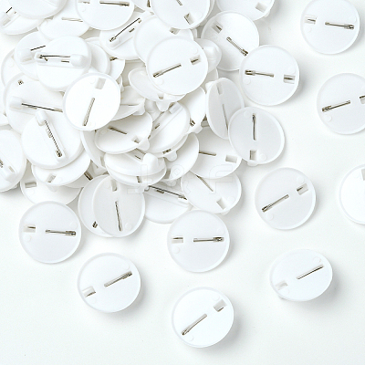 80Pcs Plastic Brooch Base Settings KY-SC0002-39B-1