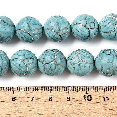 Synthetic Turquoise Beads Strands UNKW-T001-01B-1