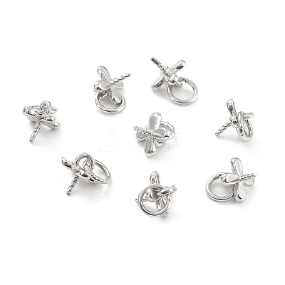 Rhodium Plated 925 Sterling Silver Peg Bails STER-Z001-013P-1