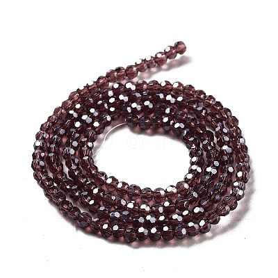 Electroplate Transparent Glass Beads Strands EGLA-A035-T3mm-A13-1