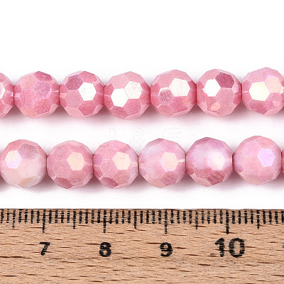 Anti-Tarnish Electroplate Glass Beads Strands EGLA-T021-8mm-15-03-1