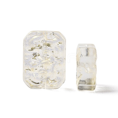 Transparent Spray Painted Glass Beads GLAA-I050-08A-1