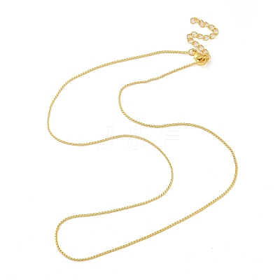 Rack Plating Brass Rope Chain Necklaces NJEW-K256-04G-1