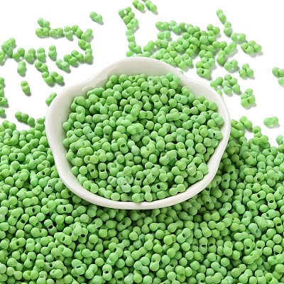 Rubberized Style Glass Seed Beads SEED-Z003-01B-1