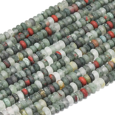 Natural African Bloodstone Beads Strands G-P575-A55-4x2mm-1