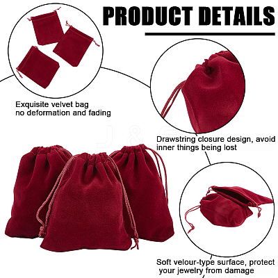 20Pcs Rectangle Velvet Drawstring Pouches TP-BBC0001-03B-01-1