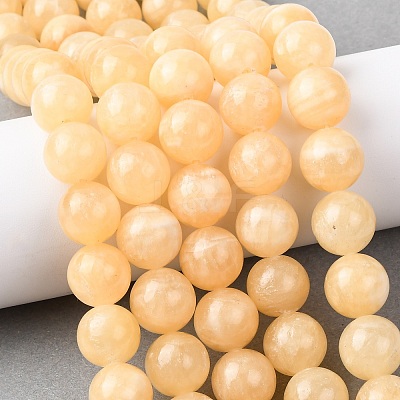 Natural Lemon Jade Beads Strands G-H343-D04-14mm-1