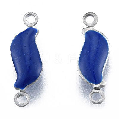 304 Stainless Steel Enamel Connector Charms STAS-N092-175-1
