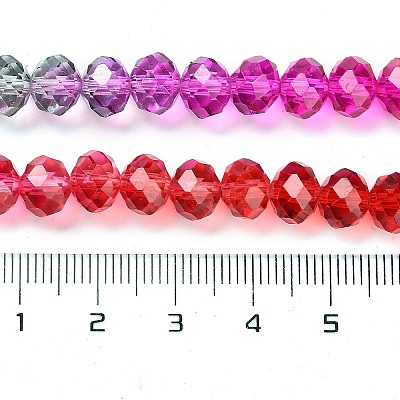 Transparent Painted Glass Beads Strands X1-DGLA-A034-T8mm-A24-1