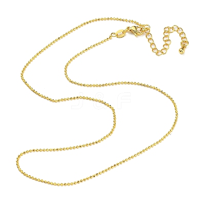Long-Lasting Plated Brass Ball Chain Necklaces NJEW-G105-01G-1