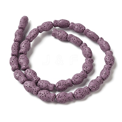 Natural Lava Rock Beads Strands G-U007-01I-1