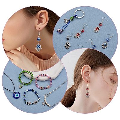 DIY Evil Eye Jewelry Set Making Kits DIY-SZ0007-79-1