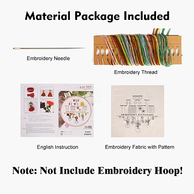 DIY Embroidery Kit DIY-P077-159-1