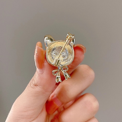 Shiba Inu with Bowknot Enamel Pins PW-WG5A602-01-1