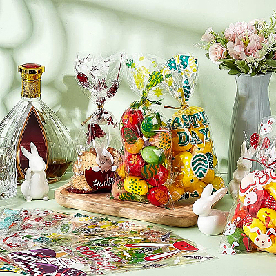 100Pcs 10 Styles OPP Plastic Storage Bags AJEW-BC0003-57-1