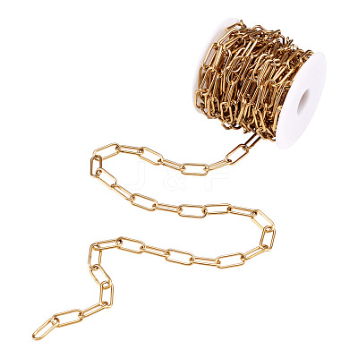 Ion Plating(IP) 304 Stainless Steel Paperclip Chains YS-TAC0003-02G-1