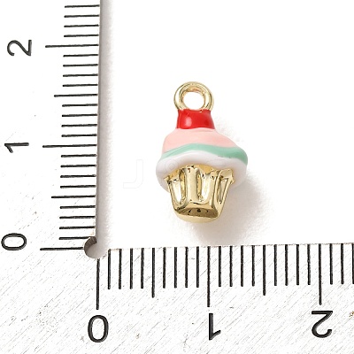 Brass Enamel Pendants KK-CBA260B-14C-G-1