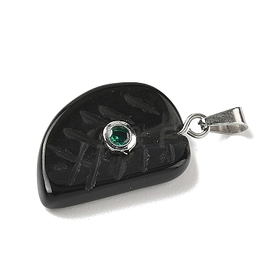 Natural & Synthetic Mixed Gemstone Carved Pendants G-P599-04P-1