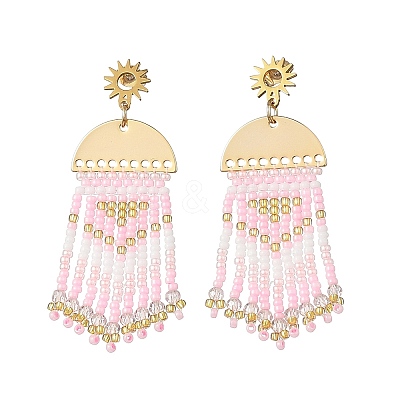 3 Pairs 3 Colors Brass Chandelier Earrings for Women EJEW-MZ00757-1