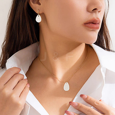 30Pcs 4 Styles Natural White Shell Pendants FIND-TA0004-96-1
