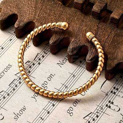 Brass Cuff Bangles BJEW-F482-03G-1