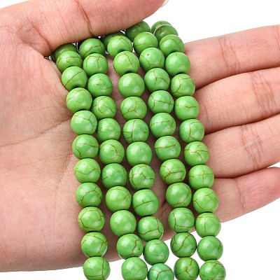 Synthetic Turquoise Beads Strands TURQ-G106-8mm-02B-1