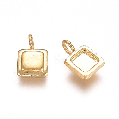 304 Stainless Steel Pendant Cabochon Settings STAS-F222-024G-1